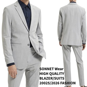 Traje de negocios ajustado de Material de lujo para hombre, vestido informal, traje de ocio para hombre, 2 uds., trajes formales para hombre, moda año 2025/2026 - Product Image 1