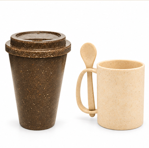 Juego de Tazas de Fibra de Coco y Bambú - Vajilla Reutilizable y Sostenible Hecha en Brasil - Product Image 4