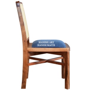 Chaise de salle à manger royale vintage de luxe moderne faite à la main en bois rotin meubles rembourrés pour la maison bars entrepôts parcs - Product Image 2