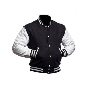 Vestes universitaires Letterman 2025 pour hommes, col montant enduit, vêtements d'extérieur chauds pour le lycée - Product Image 4