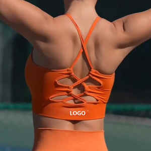 บราออกกำลังกายไร้รอยต่อสำหรับผู้หญิงขนาดใหญ่พิเศษระบายอากาศได้ดีมีโลโก้ให้น้ำหนักเบาสามารถใส่กลับด้านได้ - Product Image 5