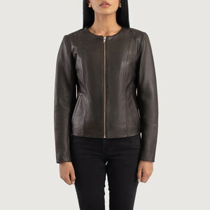 Chaqueta de cuero personalizada para mujer 2026, ropa de abrigo elegante de calidad superior para propietarios de boutiques y marcas privadas - Product Image 4