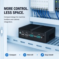 PC Mini Industri Tangguh untuk Kontrol Mesin, Komputer Tertanam untuk Integrasi Peralatan Industri