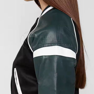 Mejor venta de ropa de moda Crop Top Letterman chaqueta nuevo estilo a prueba de viento Crop Top Letterman chaqueta para mujer - Product Image 4