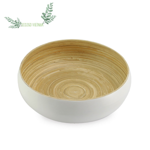 Ensemble bol et cuillère en bambou naturel tissé à la main, vaisselle écologique pour les fêtes par Eco2go Vietnam - Product Image 1