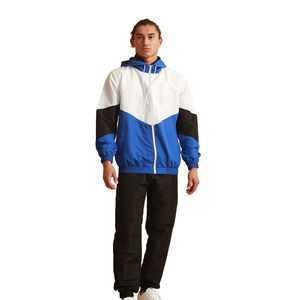 Logo personnalisé coupe-vent deux pièces en nylon de haute qualité tenues de jogging Streetwear à fermeture éclair réfléchissante survêtement coupe-vent pour hommes - Product Image 1