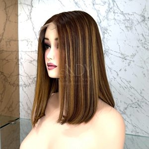 Popular Color Frontal HD Lace Bob Peluca con cabello virgen vietnamita - Product Image 3