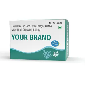 Private Label Koraal Calcium D3 Tabletten Voor Sterke Botten Gezondheidszorg Supplement Met Aangepaste Logo