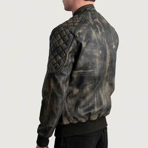 Veste en cuir de vachette pour homme, style streetwear tendance, nouvelle collection, qualité supérieure, durable, imperméable et coupe-vent - Product Image 5