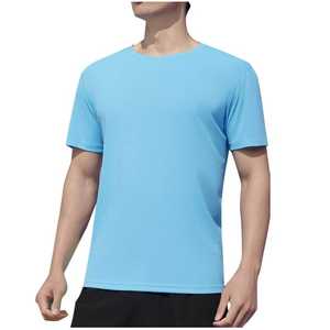 T-shirt de sport respirant à séchage rapide Logo personnalisé broderie imprimé groupe personnel conception Photo été hommes et femmes hauts - Product Image 2