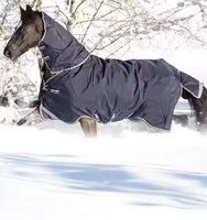 Couverture d'hiver pour cheval en polycoton Ripstop 600D/1680D imperméable, luxueuse, en polaire, protection intégrale et isolation