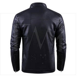 เสื้อแจ็กเก็ตหนังแคนวาสสไตล์ตามความต้องการของลูกค้า - Product Image 5