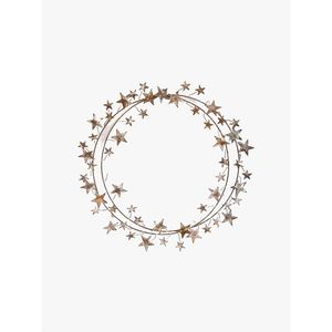 Rustic Metal Star Wall <b>Wreath</b> Vintage Iron Wire Garland <b>for</b> <b>Christmas</b> & Home Decor Antique Gold Starry Hoop Wall Art Wall <b>Wreath</b> - Product Image 1