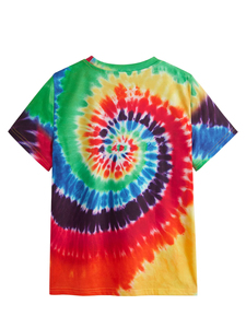Camisetas de manga corta de punto con efecto tie-dye OEM para mujer, cuello redondo, estilo lavado a la piedra, camiseta tie-dye de verano, estilo urbano. - Product Image 2