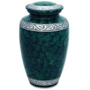 Vente en gros d'urnes de crémation pour adultes de style européen de qualité supérieure Décoration intérieure urne pour cendres humaines en émail vert disponible en vente - Product Image 1