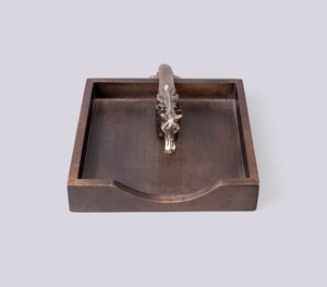 Soporte de servilleta duradero de alta calidad con hoja de esencia, soporte de servilleta decorativo con logotipo personalizado, soporte de tejido de mesa elegante moderno - Product Image 6