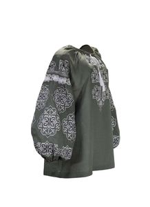 2026 Hot Selling Embroidered Ukrainian Blouse O-neck <b>Balloon</b> Long Sleeve New Summer Fashionable Ethnic Style Full Sleeves OEM - Product Image 4