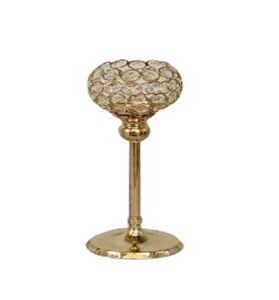 Supplier of Gold Shinning Metal <b>Crystal</b> Candle Holder Table Top Handmade Wholesale High Demanding Gold Metal <b>Crystal</b> Holder - Product Image 5