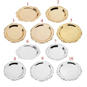 Assiette à dîner ronde en acier inoxydable robuste avec bords lisses sans danger pour les enfants adultes et adaptée à toutes sortes - Product Image 4