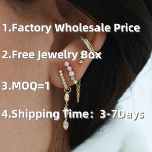 Nhà Máy IGI Gia Cấp Giấy Chứng Nhận 10K 14K 18K Rắn Mạ Vàng Solitaire Stud Hoop Bông Tai Cvd Phòng Thí Nghiệm Làm 1CT Để 2ct Grown Kim Cương - Product Image 6