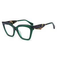 Lunettes de soleil vintage en acétate, protection UV400 pour femmes et hommes, verres transparents, montures de lunettes tendance - Jimbo JB2411021