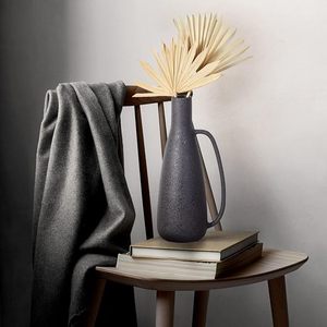 Vase à fleurs vintage en céramique, meilleure vente, nouveau design, finition tendance, vase à fleurs peint à la main de couleur noire mate - Product Image 4