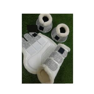 Ensemble de bottes brevetées à paillettes argentées pour cheval, bottes brossées, bottes cloche pour cheval - Product Image 2