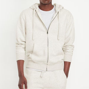 Sudadera con capucha personalizada con cremallera para hombre en estilo callejero hecha con material duradero para invierno teñido liso e impreso digitalmente - Product Image 1