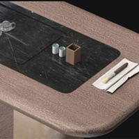 Meubles de bureau de PDG au design moderne de luxe de 1.8m Table à café et à thé convertible VIP pour la salle d'attente de bureau