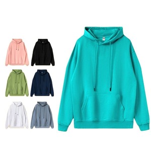 Pull en éponge à double capuchon en coton épais à épaules tombantes printemps et automne nouveau pull à capuche pour hommes et femmes - Product Image 1