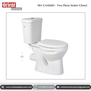 Salle de bain en céramique p-trap monté au sol, placard d'eau de toilette deux pièces toilettes commodes WC à un prix compétitif - Product Image 2