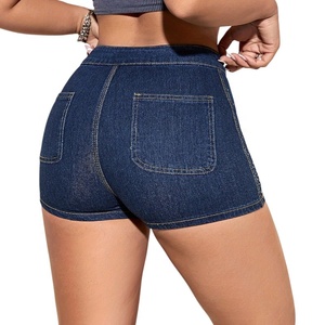 Pantalones cortos transpirables con diamantes de imitación para mujer al por mayor, novedad de verano 2025, pantalones cortos vaqueros ajustados y delgados con bolsillo personalizados - Product Image 6