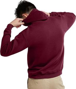 Sweat à capuche pour homme à épaules tombantes - Couleurs unies personnalisées, 340g, teint en pièce, tissu jersey 100% polyester, design doublé, séchage rapide, devant bouffant - Product Image 6