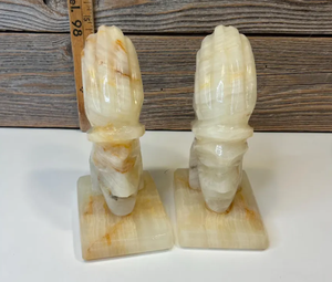 Porte-livres vintage des années 70 en onyx, en marbre artisanal, décoratif, pour la maison, le bureau, l'étagère - Product Image 4