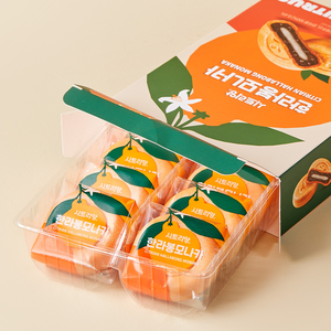 JEJU Hallabong Monaca ขนมกรอบสไตล์เกาหลี, กล่องใส่ขนมเวเฟอร์ไส้ถั่วแดงกรอบใส่ส้มรสชาติแบบเกาหลีของขวัญ - Product Image 2