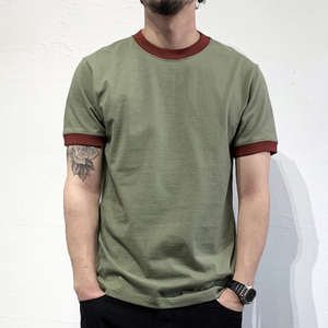 เสื้อยืดคอกลมแขนสั้นสำหรับผู้ชายผ้าคอตตอนสีล้วนสำหรับ100% - Product Image 3