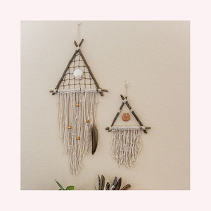 Hilo de estilo escandinavo para colgar en la pared, arte textural hecho a mano acogedor en gris y blanco para decoración del hogar bohemio - Product Image 4