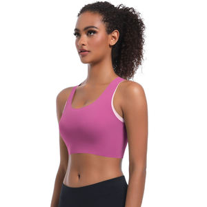 Sujetador de sensación desnuda para mujer de alta calidad, almohadilla extraíble, cómodo Sujetador deportivo de realce, Top Gather Yoga Fitness Bra - Product Image 3