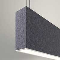 Abat-jour acoustique linéaire moderne en feutre PET, diffuseur suspendu pour plafond, réduction du bruit, pour bureau