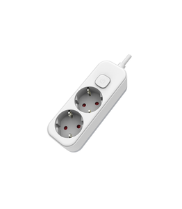 Presa multipla 2T con interruttore e cavo da 1,5 m. Bianco (F-Bright 1001710) - Product Image 1