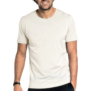Nueva Camiseta de Verano 2025 Personalizada con Cuello en V de Lana Merino para Hombre - Product Image 1