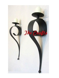 Bougeoir de couleur noire en fer solide Bougeoir de taille et de forme personnalisées pour la maison, l'hôtel et le mariage - Product Image 5