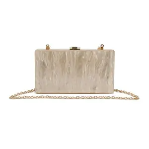 Handbag Clutch Greatest Mother Of Pearl Resin Clutch Metal & Stone Embellishment Embroidery Ladies Handbags