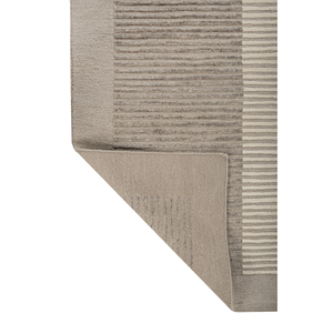 Tapis en laine ivoire rayé classique Blythe, noué à la main, AR-1004, rectangulaire, tissage plat 3D, pour la décoration de la maison et du salon - Product Image 5