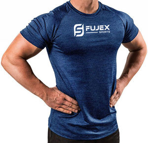 Camisetas de poliéster para gimnasio para hombre de alta calidad, ropa informal de ajuste seco de talla estadounidense personalizada, diseño personalizable transpirable de 220g - Product Image 1