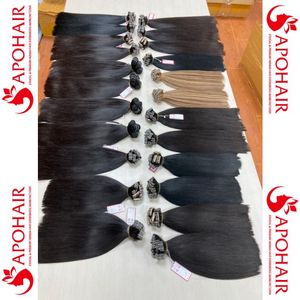 ผมต่อแบบเทปเรมี่รัสเซีย8นิ้วผมมนุษย์ติดหนังกำพร้าสี1B สองชั้น - Product Image 5