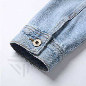 Chaqueta Vaquera de Hombre, Estilo Retro, Duradera, Transpirable, Resistente, Cómoda, Reversible, con Cuello Alto, Informal y a la Moda - Product Image 6