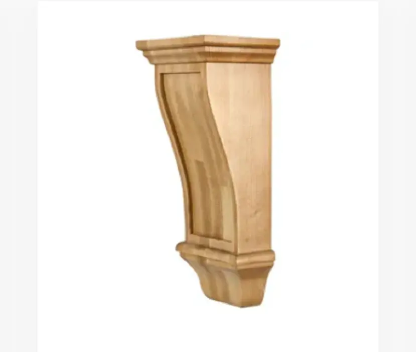 Mísula e móveis madeira estilo europeu madeira esculpida Onlay Applique Frame elementos arquitetônicos madeira Corbel