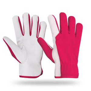 Guantes de trabajo de cuero de grano de piel de cabra de vaca Guantes de conductor Funciones anticorte antiimpacto Guantes de seguridad de tendencia de mejor diseño general - Product Image 1