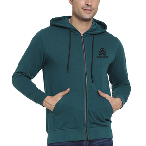 Sudaderas con capucha de algodón hechas a medida, ropa de calle para hombre, inteligente de ajuste regular Sudadera con capucha, serigrafía personalizada, capucha informal con cremallera para exteriores, cremallera hudy - Product Image 1